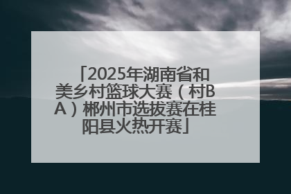 2025年湖南省和美乡村篮球大赛（村BA）郴州市选拔赛在桂阳县火热开赛