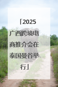 2025广西跨境电商推介会在泰国曼谷举行