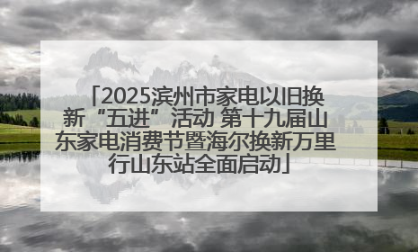2025滨州市家电以旧换新“五进”活动 第十九届山东家电消费节暨海尔换新万里 行山东站全面启动