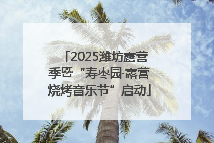 2025潍坊露营季暨“寿枣园·露营烧烤音乐节”启动