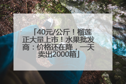 40元/公斤！榴莲正大量上市！水果批发商：价格还在降，一天卖出2000箱