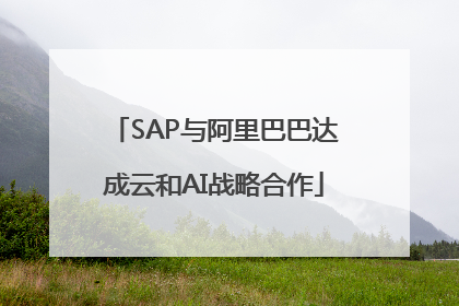 SAP与阿里巴巴达成云和AI战略合作